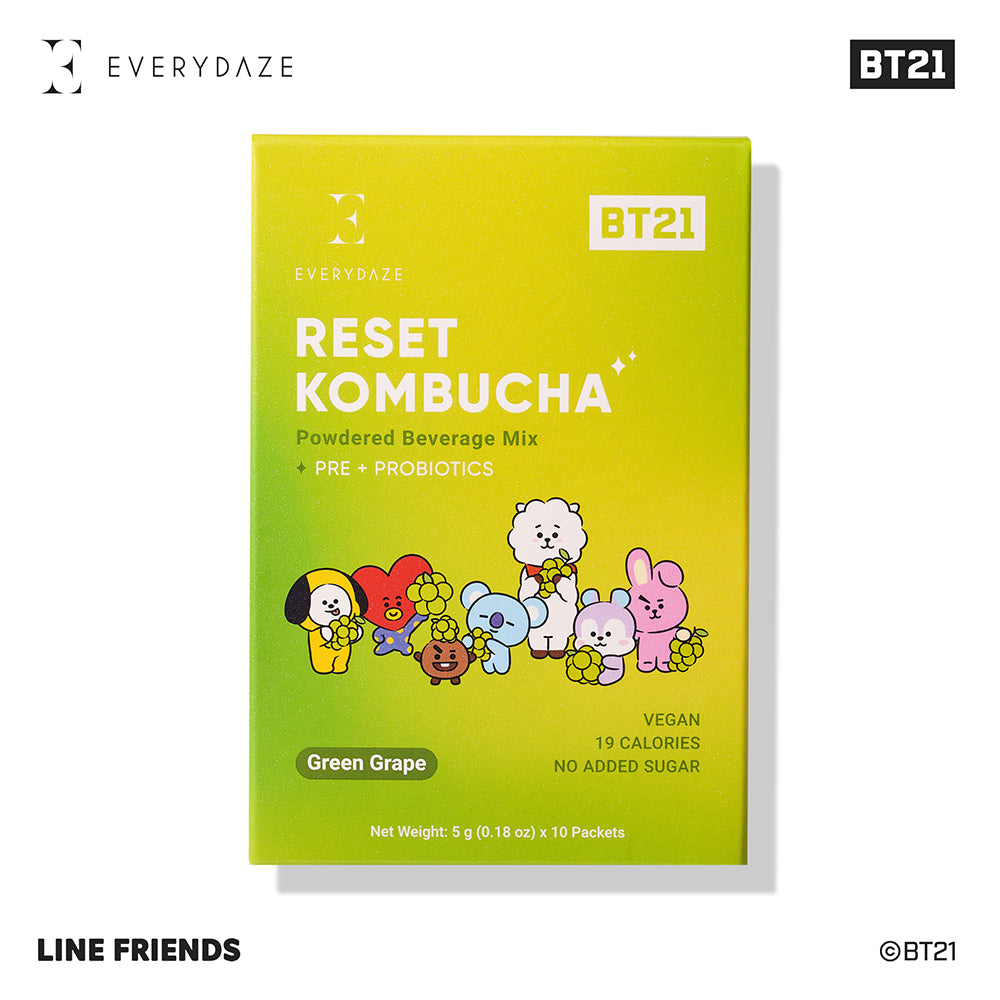 EVERYDAZE with BT21: RESET KOMBUCHA- Green Grape