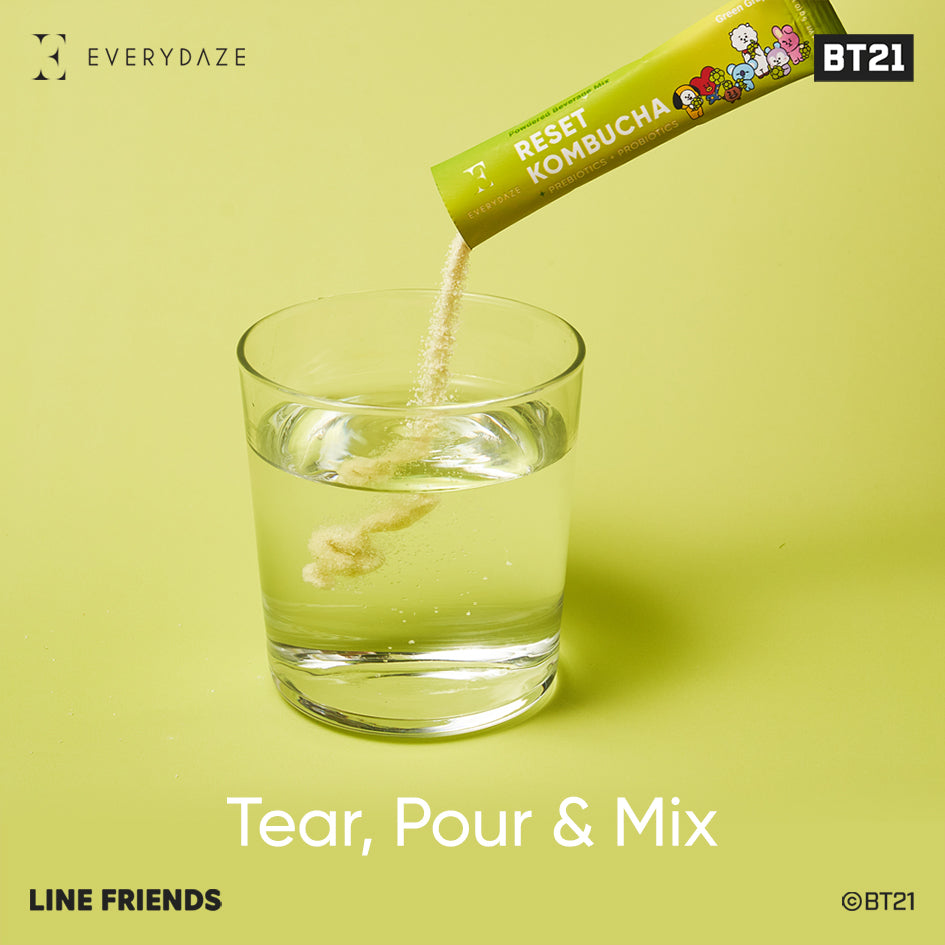 EVERYDAZE with BT21: RESET KOMBUCHA- Green Grape